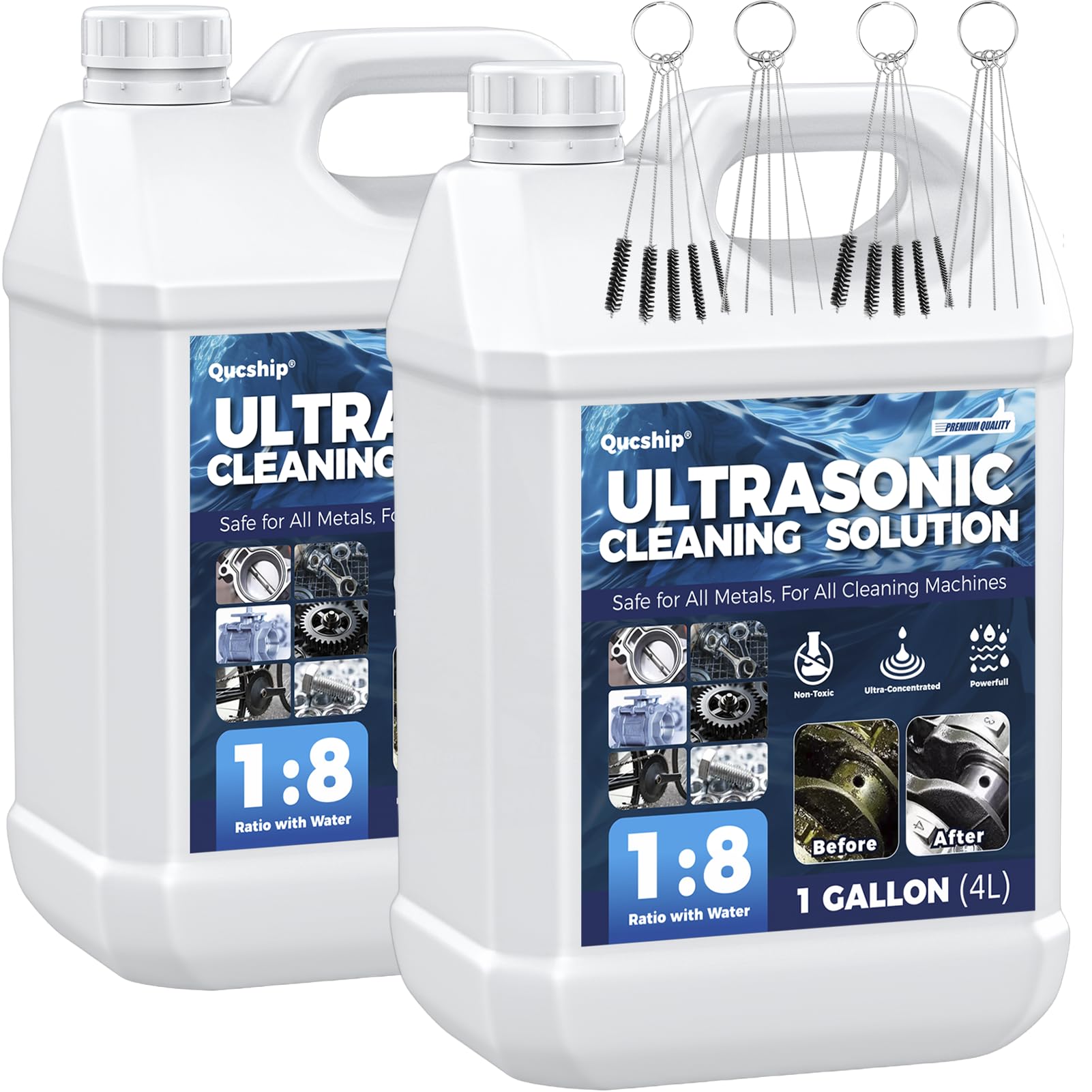 Ultrasonic Carburetor Cleaner for Engine Parts, Makes 18 Gallons, 256 oz