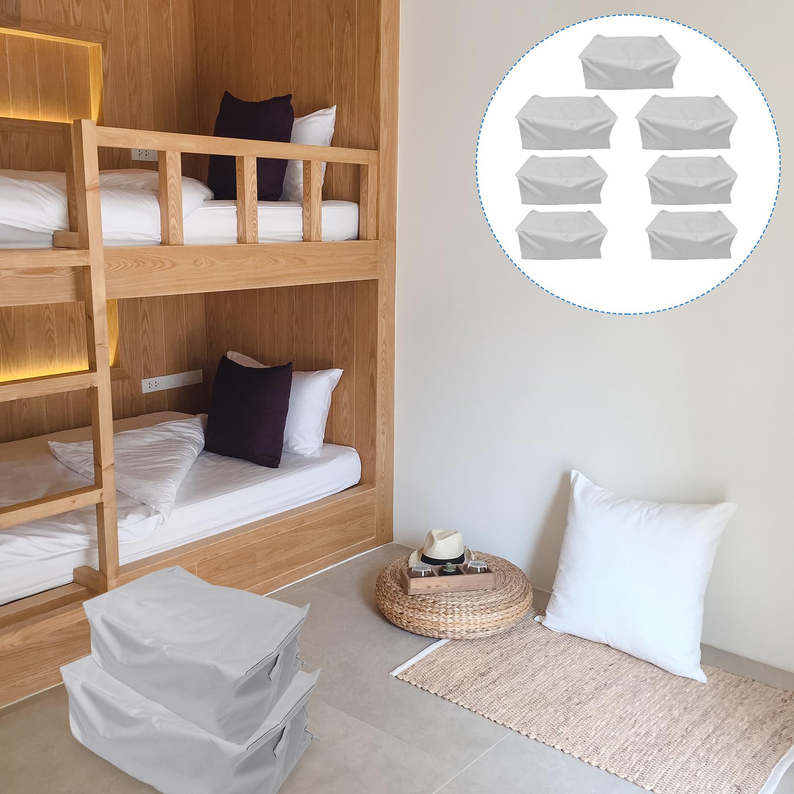 NUOBESTY Bolsa de Almacenamiento para Ropa y Edredones de Tela Oxford Resistente y Portátil, Paquete de 7 Unidades Adecuado para Hogar y Dormitorios Estudiantiles