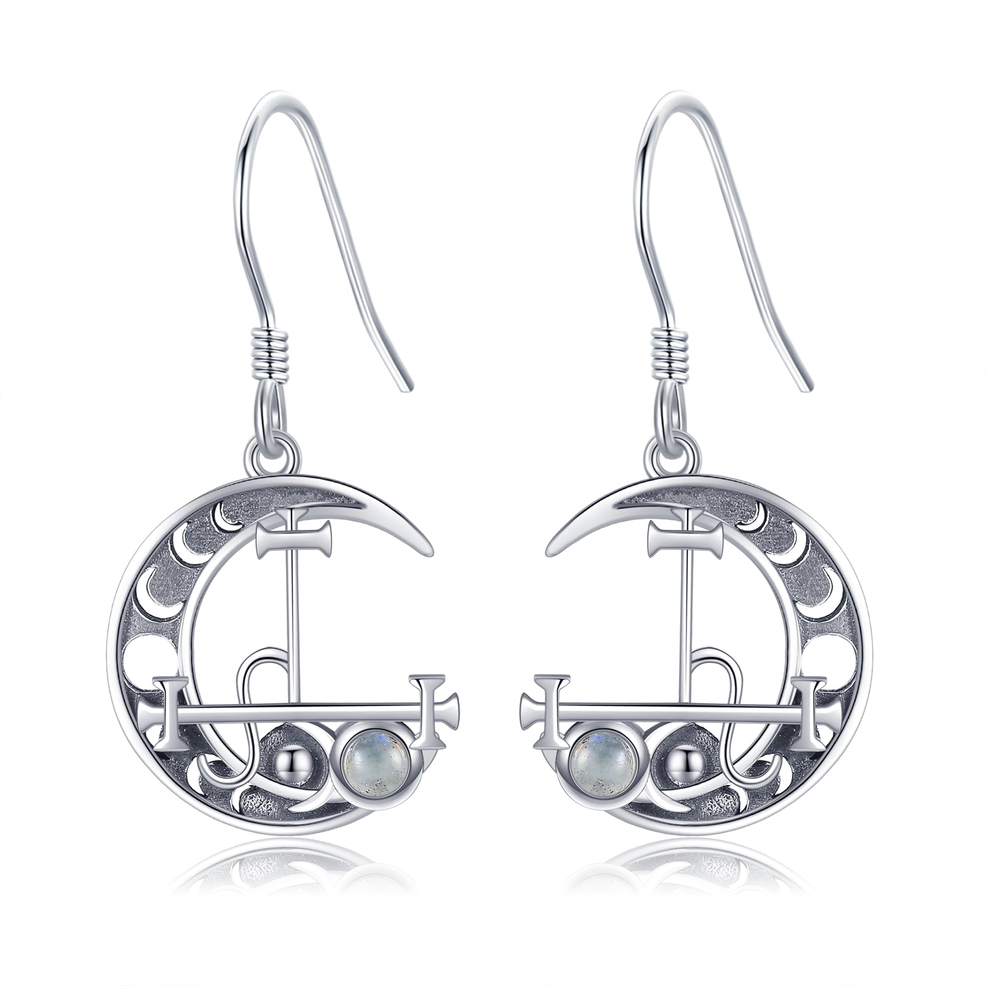 VENACOLYGothic Earrings Sterling Silver Ghost/skull Halloween Earrings Halloween Jewelry for Women Girls Men