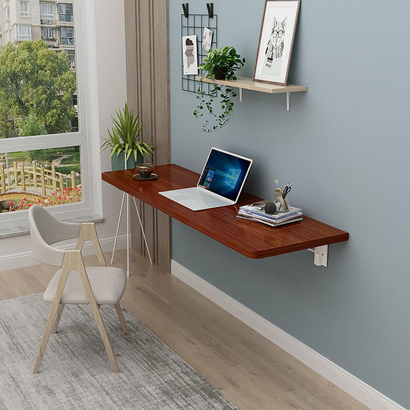 Table pliante murale pour cuisine et maison bureau rabattable
