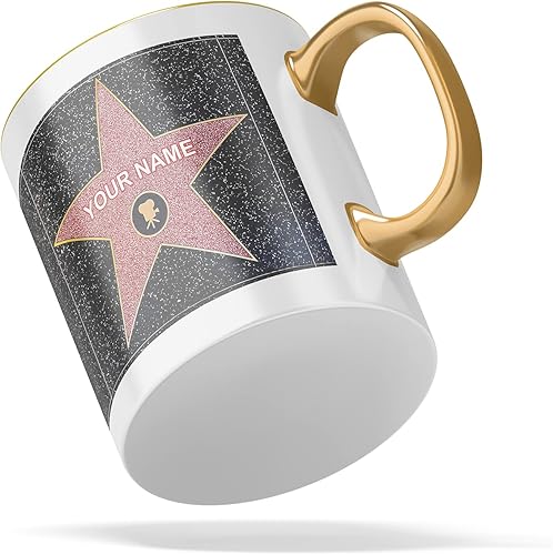 Miniatura 3 de TWISTED ENVY Taza de café de cerámica personalizada  Tazas impresas con estrellas de cine de Hollywood  Regalos divertidos novedosos para oficina,