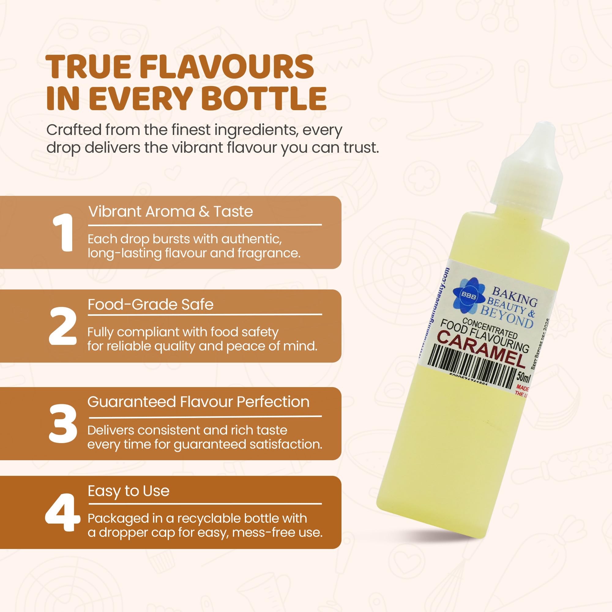 Baking Beauty and Beyond Concentrated Food Flavouring - Caramel (50ml) — view 5
