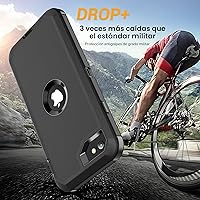 Vista 6 de Funda para iPhone SE Case 2022/2020/3rd/2rd, iPhone 8/7 [A prueba de golpes] [A prueba de caídas] [Probado contra caídas de grado militar] con Funda