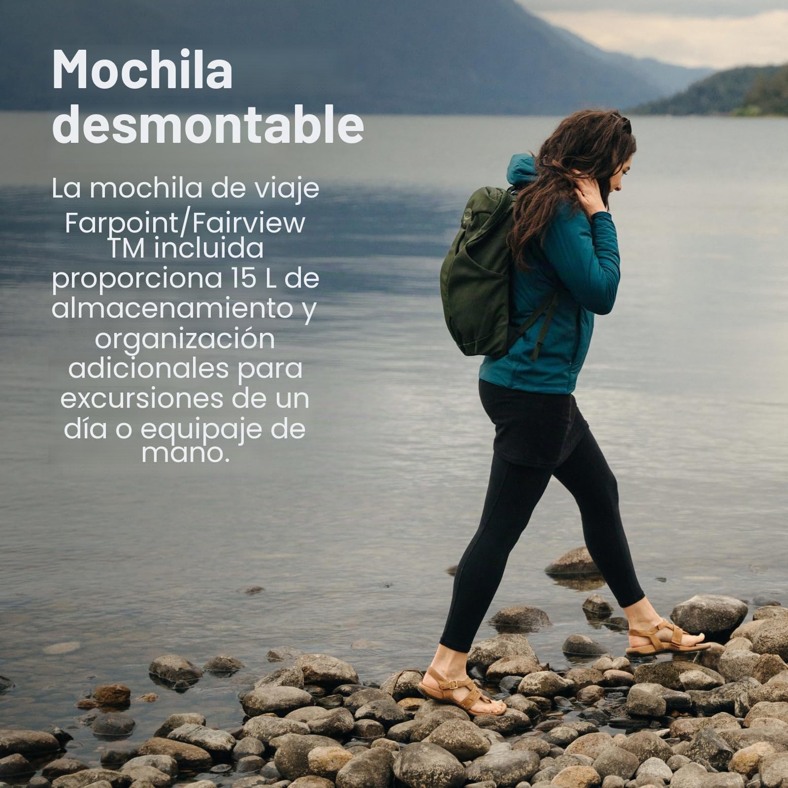 Osprey Fairview Mujer Mochila de viaje, 70L, Night Jungle Blue, O/S