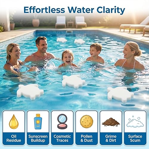 Miniatura 4 de MAQIHAN Esponja absorbente de aceite para piscina, 16 piezas, esponja de espuma de piscina, esponjas de piscina que absorben aceite, esponja