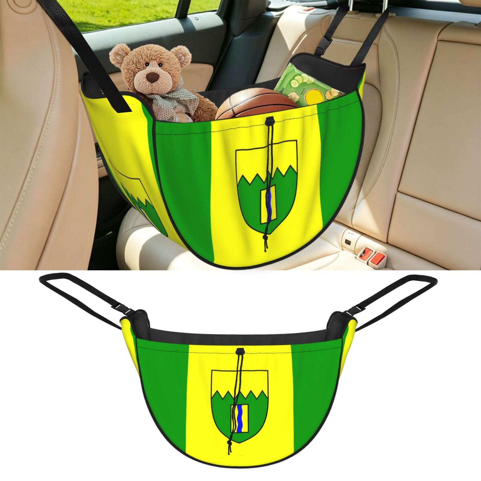Cntdbu Black Kimberley Flag Car Seat Organizer-Backseat Storage Bag For Travel