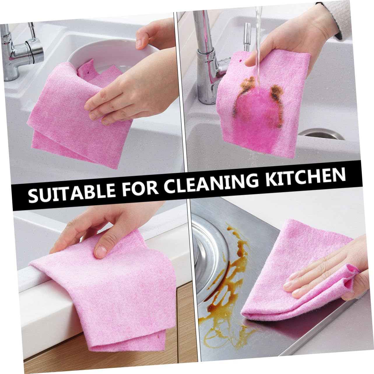 24 Piezas Paños de Cocina Microfibra de Fibra de Cáscara de Unidades Toallas Absorbentes y Resistentes para Limpieza de Utensilios Secado Rápido Pelusas para Cocina y Hogar