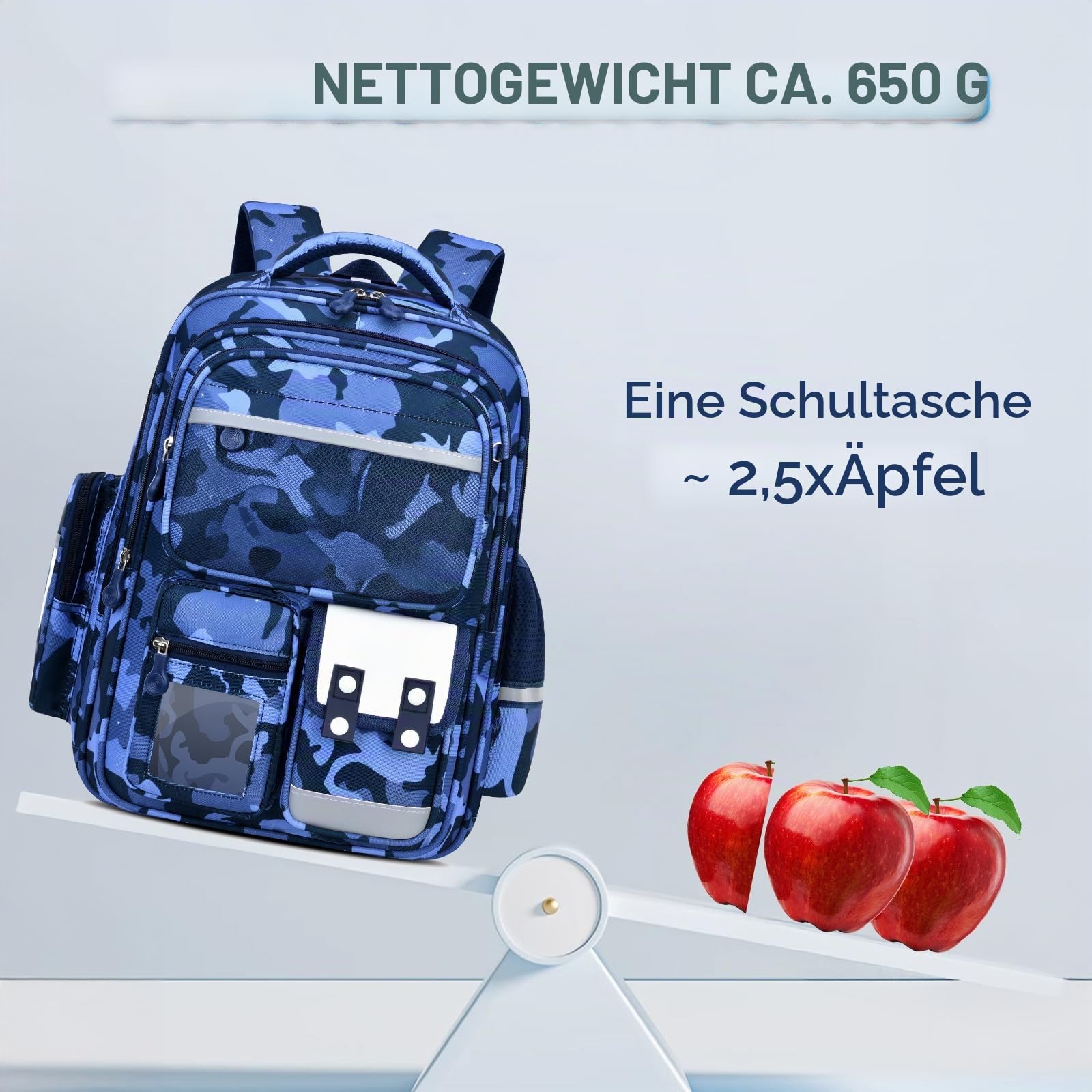 Amythe Schulrucksack Jungen 1-5 Klasse mit Reflektierend für Schul