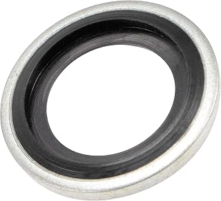 MECCANIXITY Bonded Sealing Washers M14 19.6x11.5x3mm Carbon Steel Nitrile Rubber Gasket, Pack of 50