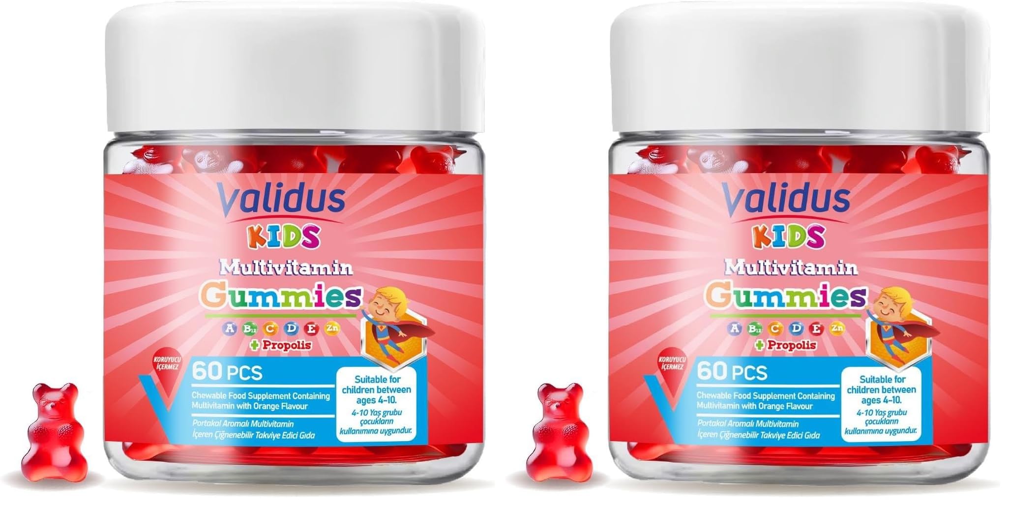 Validus Kids Multivitamin 60 Gummies (2 paketi)