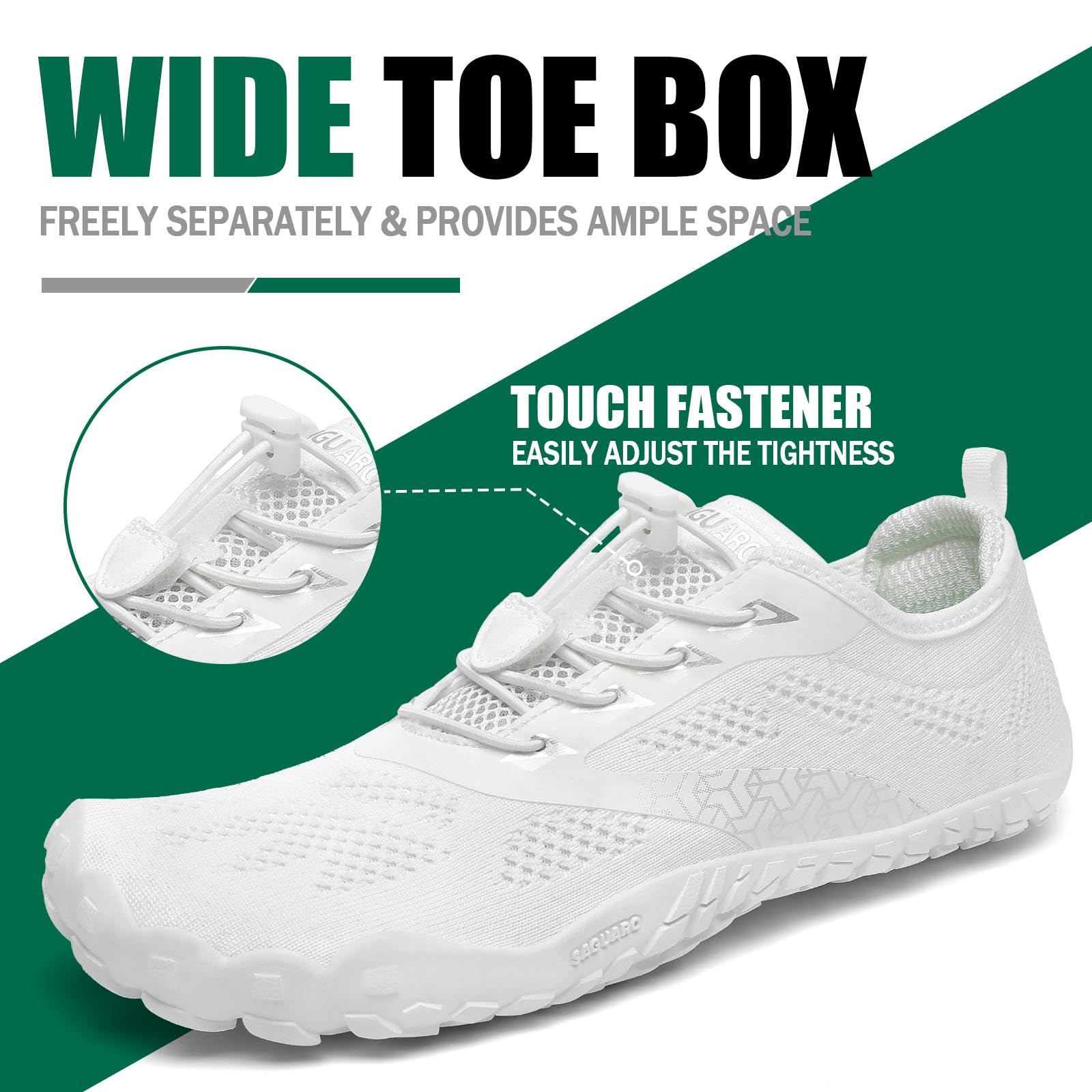 SAGUARO Barefoot Shoes Uomo Donna Scarpe Barefoot Minimaliste Scarpe a Piedi Nudi Antiscivolo Scarpe Trail Running Leggere Scarpe Dita,Gr.36-48 EU