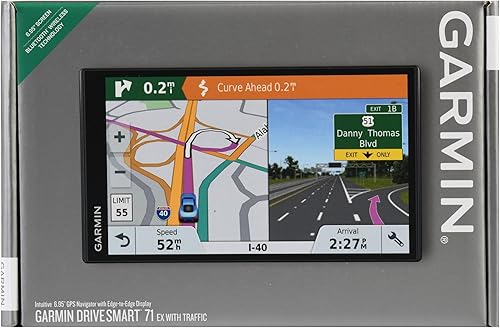 Miniatura 5 de Garmin DriveSmart 71 EX con tráfico, navegador GPS para automóvil de 7 pulgadas con mapas brillantes y nítidos de alta resolución y asistencia de