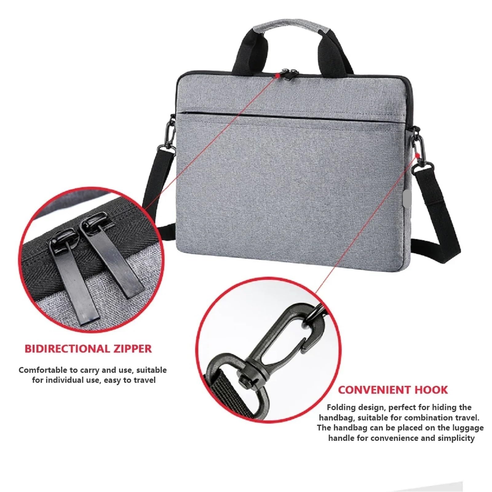 Borsa for laptop adatta resistente agli urti e impermeabile, borsa for computer for valigetta da lavoro studente Per Computer