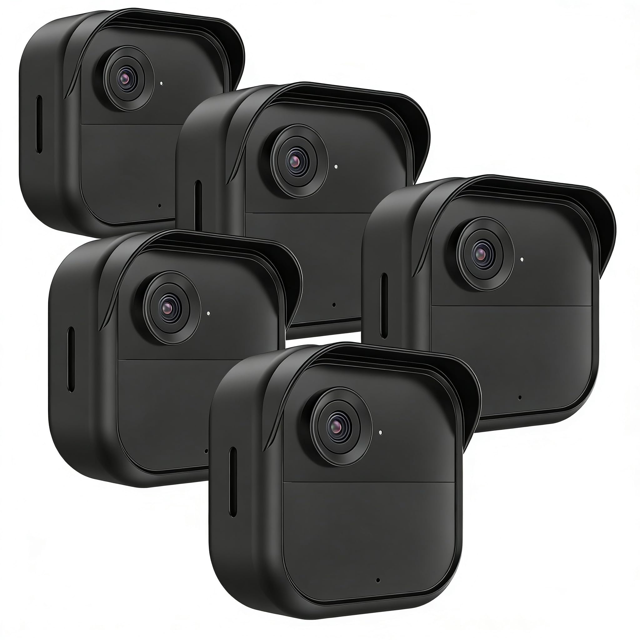HOGEE Silicone Case Cover for All-New Blink Outdoor 4 (4th Gen), Weatherproof Silicone Case Provides Full Camera Protection, for All-New Blink Outdoor 4 Home Security Camera (Black 5 Pack)