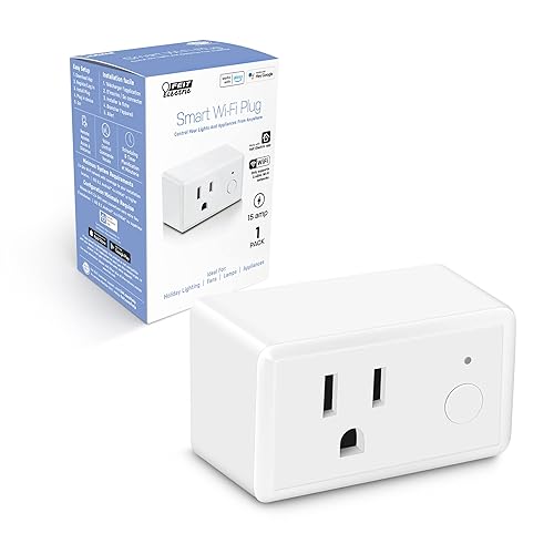 Feit Electric WiFi funciona con Alexa y Google Home, Feit App, no requiere concentrador, control remoto desde cualquier lugar enchufe inteligente de