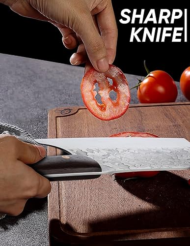 Miniatura 3 de DRAGON RIOT Juego de cuchillos de carnicero de chef para cortar carne con bolsa de rollo, 12 cuchillos de chef forjados japoneses para hombres y