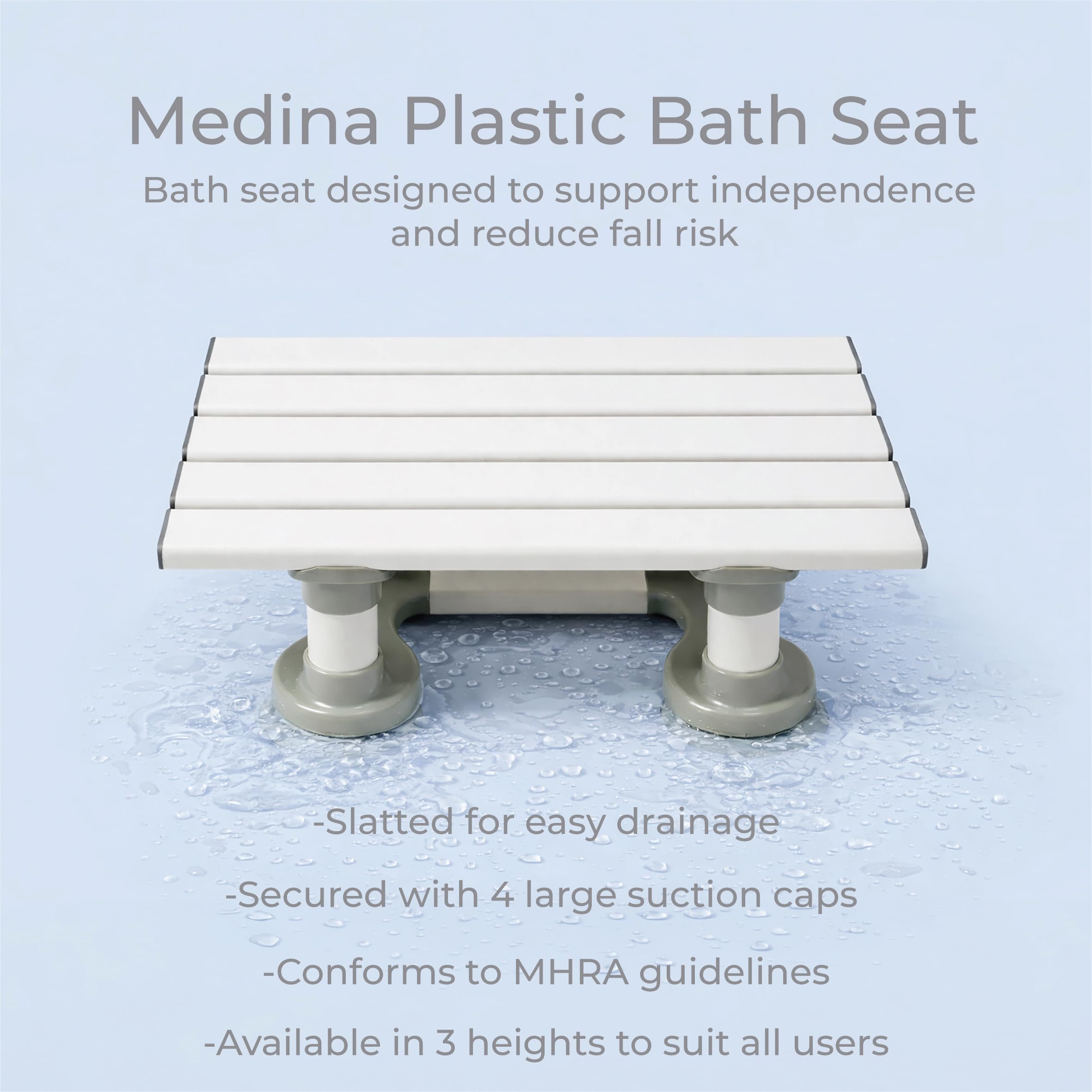 Aidapt Asiento de Baño de Plástico Medina 152 Mm - 1 unidad