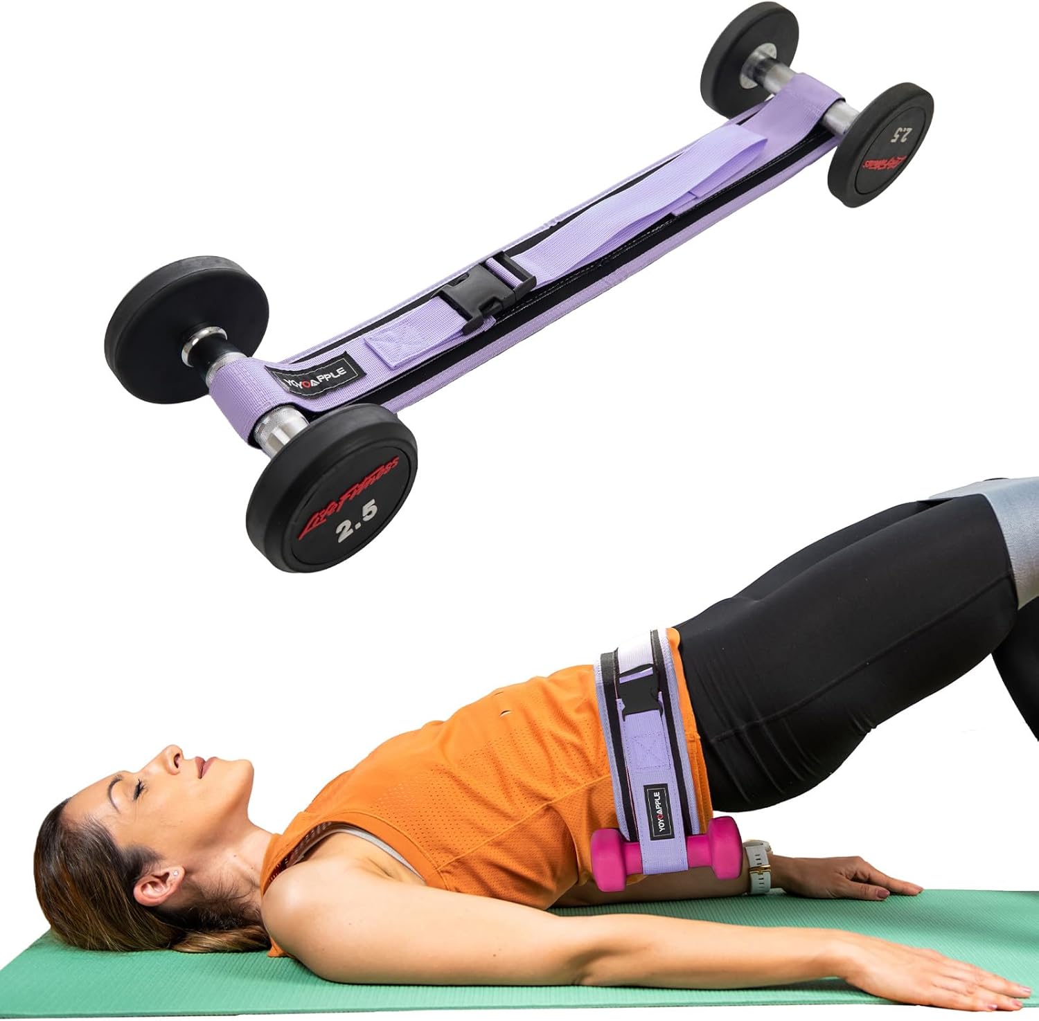 Dumbbell Hip Thrust Belt,Thick Padding Booty Belt for Hip Thrust,Dumbbell Belt for Hip Thrust,Glute Trainer and Booty Builder