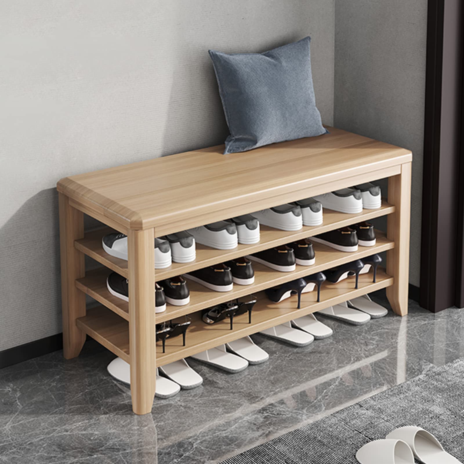 Banc de rangement à chaussures solide pour en finir avec le désordre de l'entrée