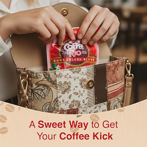 Miniatura 5 de Coffee Rio Kona Island Blend - Caramelos de café, paquete de 3 (6 onzas cada uno), caramelos duros envueltos individualmente mezclados con crema