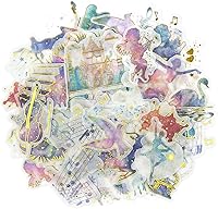 Vista 23 de allydrew Calcomanías decorativas para álbumes de recortes, Washi, manualidades para papelería, diario, fabricación de tarjetas (60 piezas)