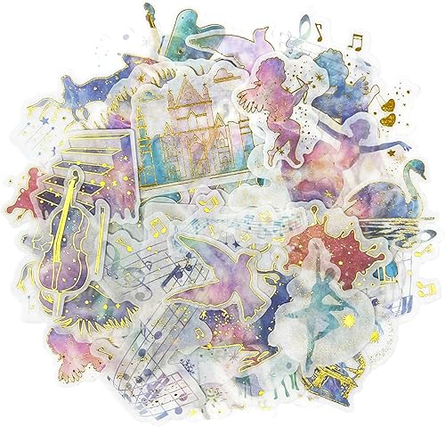 Miniatura 23 de allydrew Calcomanías decorativas para álbumes de recortes, Washi, manualidades para papelería, diario, fabricación de tarjetas (60 piezas)