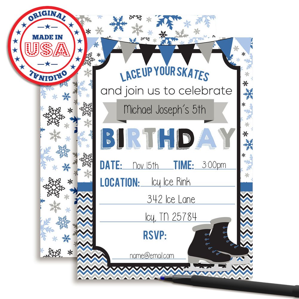amazon-com-ice-skating-birthday-party-invitations-for-boys-20-5x7-fill-in-cards-with-twenty-white-envelopes-by-amandacreation-home-kitchen for Free Printable Ice Skating Party Invitations Amazon.com : Ice Skating Birthday Party Invitations for Boys, 20 5x7 Fill In Cards with Twenty White Envelopes by AmandaCreation : Home & Kitchen for Free Printable Ice Skating Party Invitations