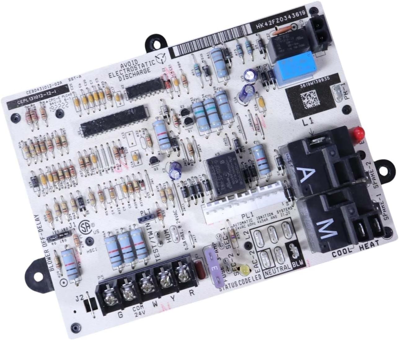 Factory Authorized HK42FZ034 Genuine Replacement for Carrier Bryant Payne Circuit Control Board Ensure OEM P/N HK42FZ034 CEPL131012-01 CEBD431012-01A *Flame Won't Stay Lit? It May NOT the Board*