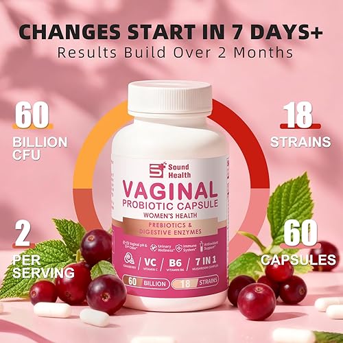 Miniatura 4 de Probióticos vaginales para mujeres, suplemento de probióticos y prebióticos Akkermansia para la salud vaginigal, equilibrio de pH, humedad, control