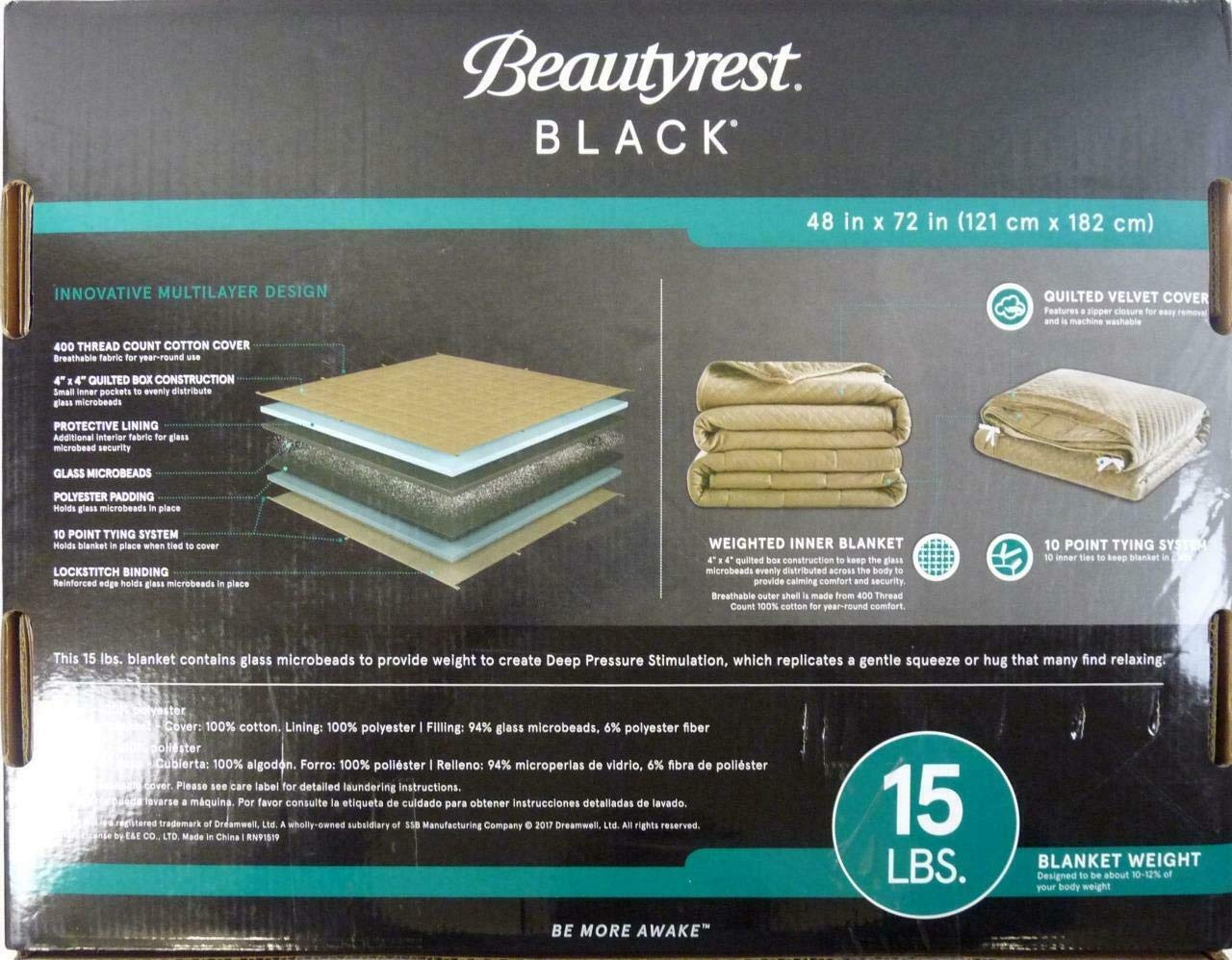 Beautyrest Black Weighted Blanket,Beige 15lb : Amazon.ae: Kitchen