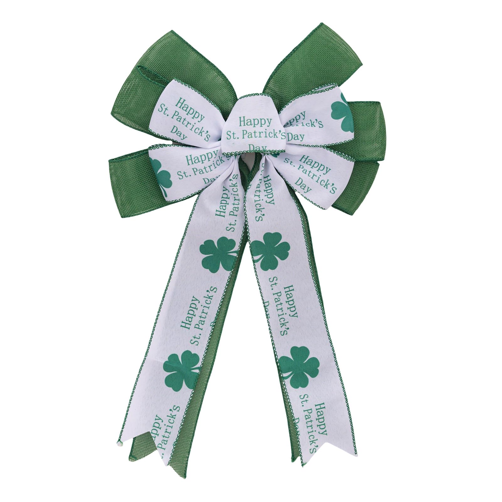 Buxuaaaa Irish Festival Bowknot Ornament Large Decorative Bowknot for Door Wreath Irish Festival Celebration Home Decoration Decoration