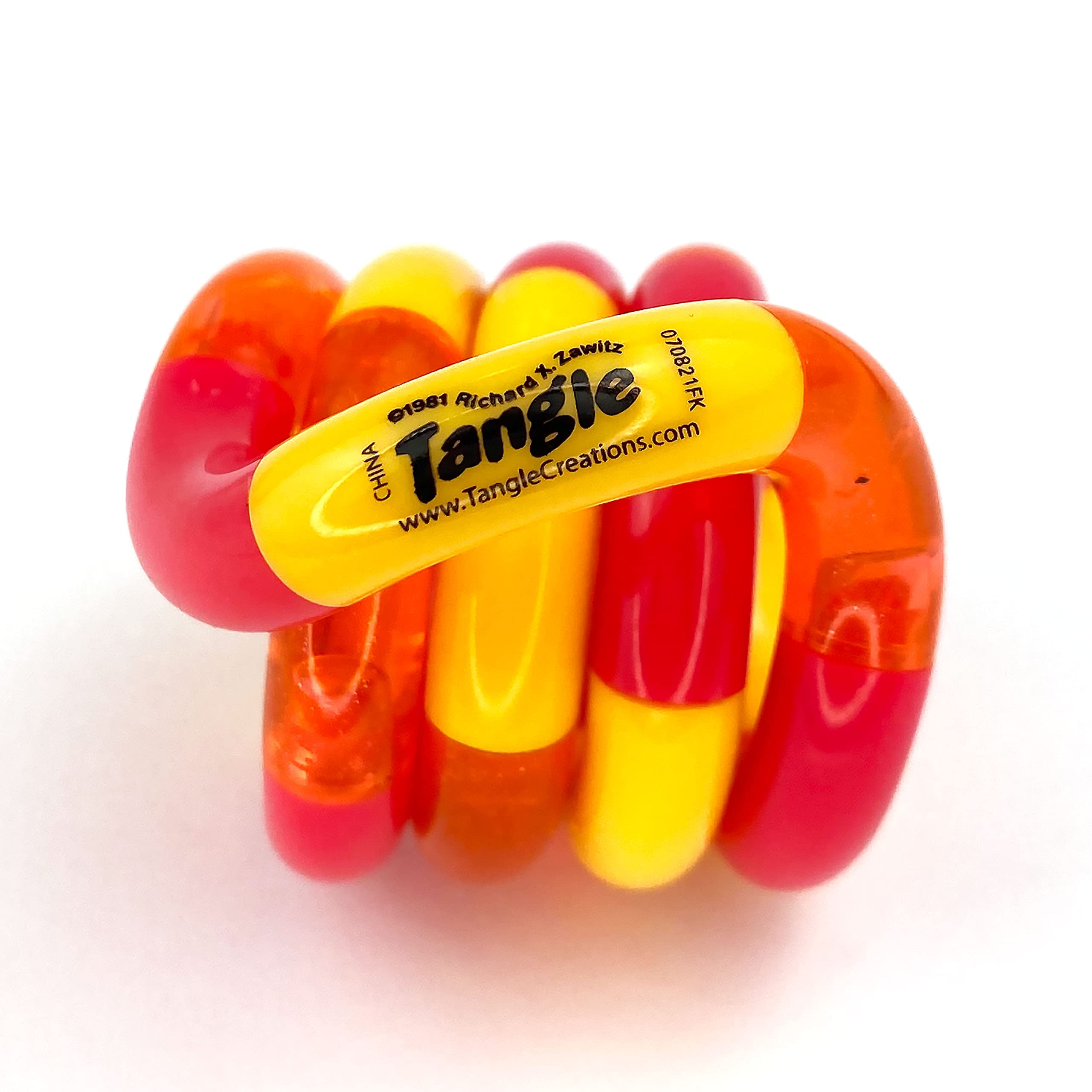 Tangle Junior Classic – Juguete Antiestrés De Dedos – Fomenta La Motricidad Fina – Gira Y Combina – Verde Y Azul – Desde 3 Años