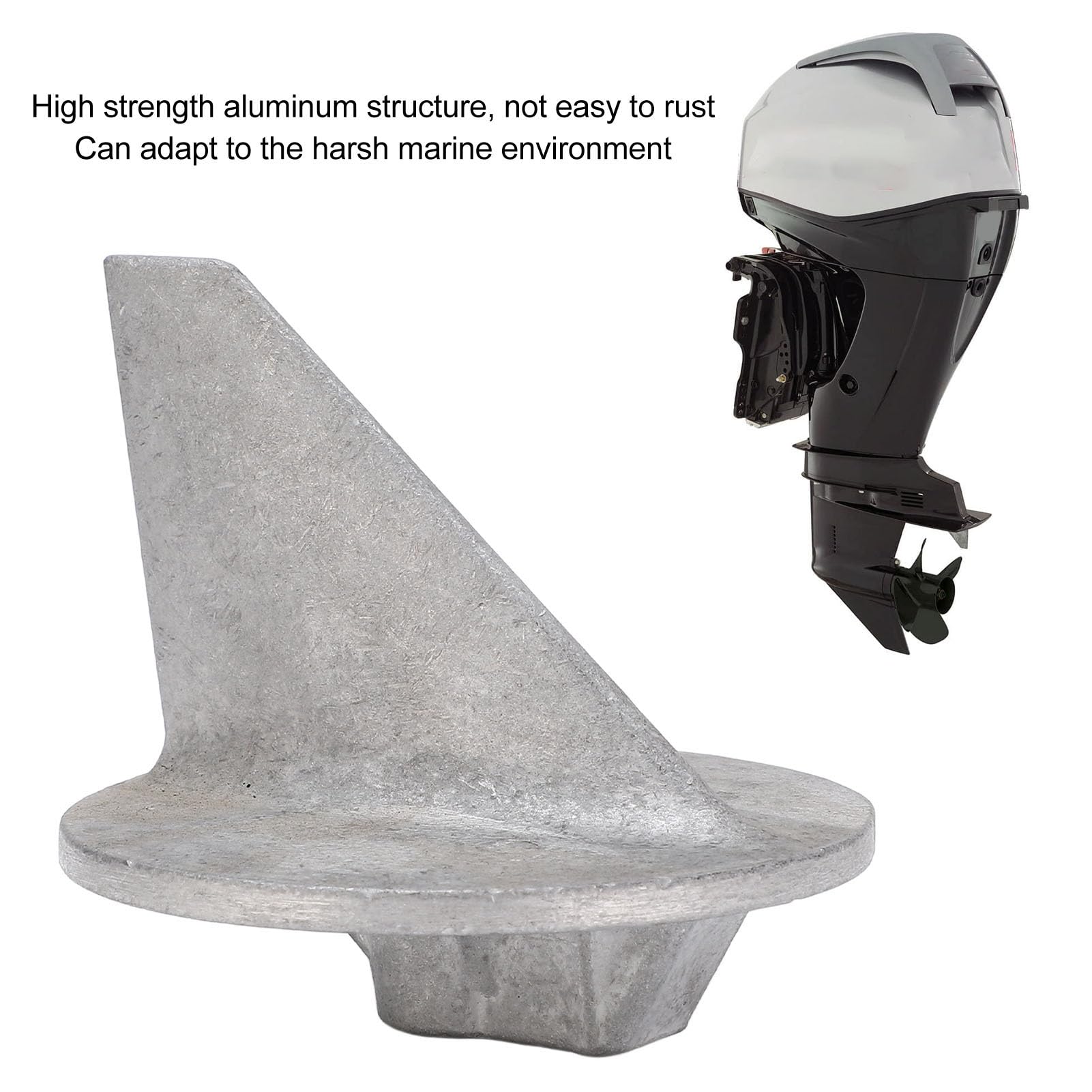 Aluminium-Trimmklappenanode 31640 Q 4 Starke Struktur Externe Motor-Einstellplatte Anode Ersatz, geeignet für Mariner-Außenbordmotoren MerCruiser Heckantriebe