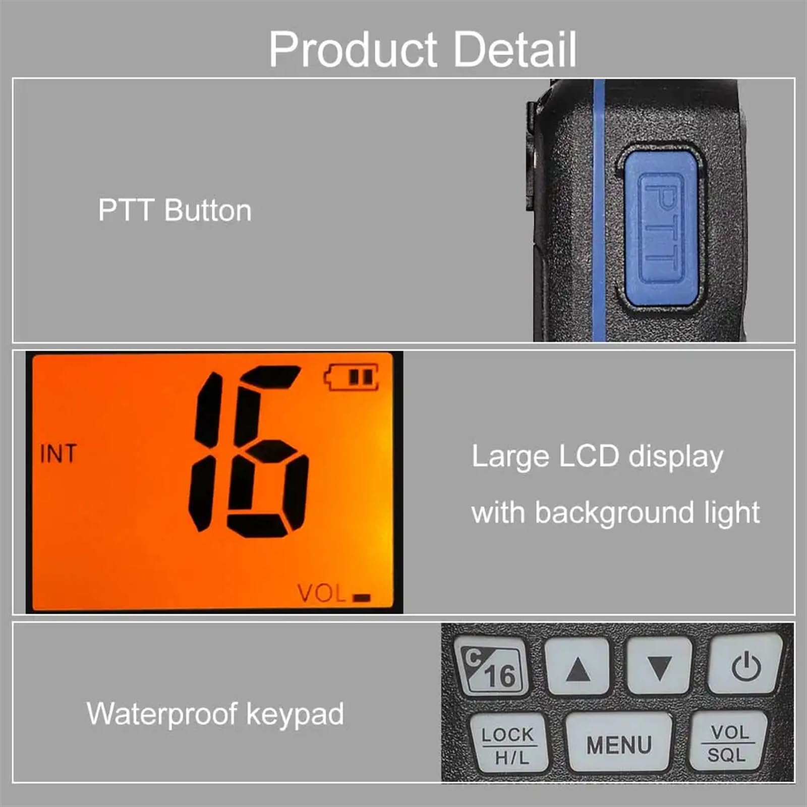 Walkie Talkie, RS-25M Radio marina VHF IP67 Impermeabile 156.000-163.275 MHz galleggiante portatile Stadion Walkie Talkie per escursioni, campeggio e gite(RS-25M)