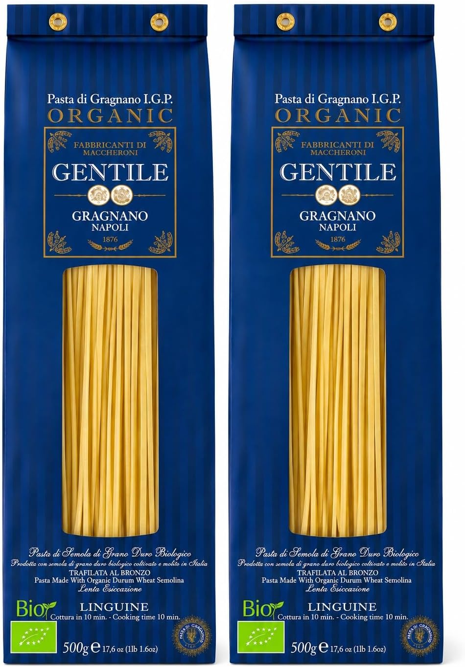 GENTILE PASTA LINGUINE DI GRAGNANO IGP (2 Pack - 1.1 lb each)