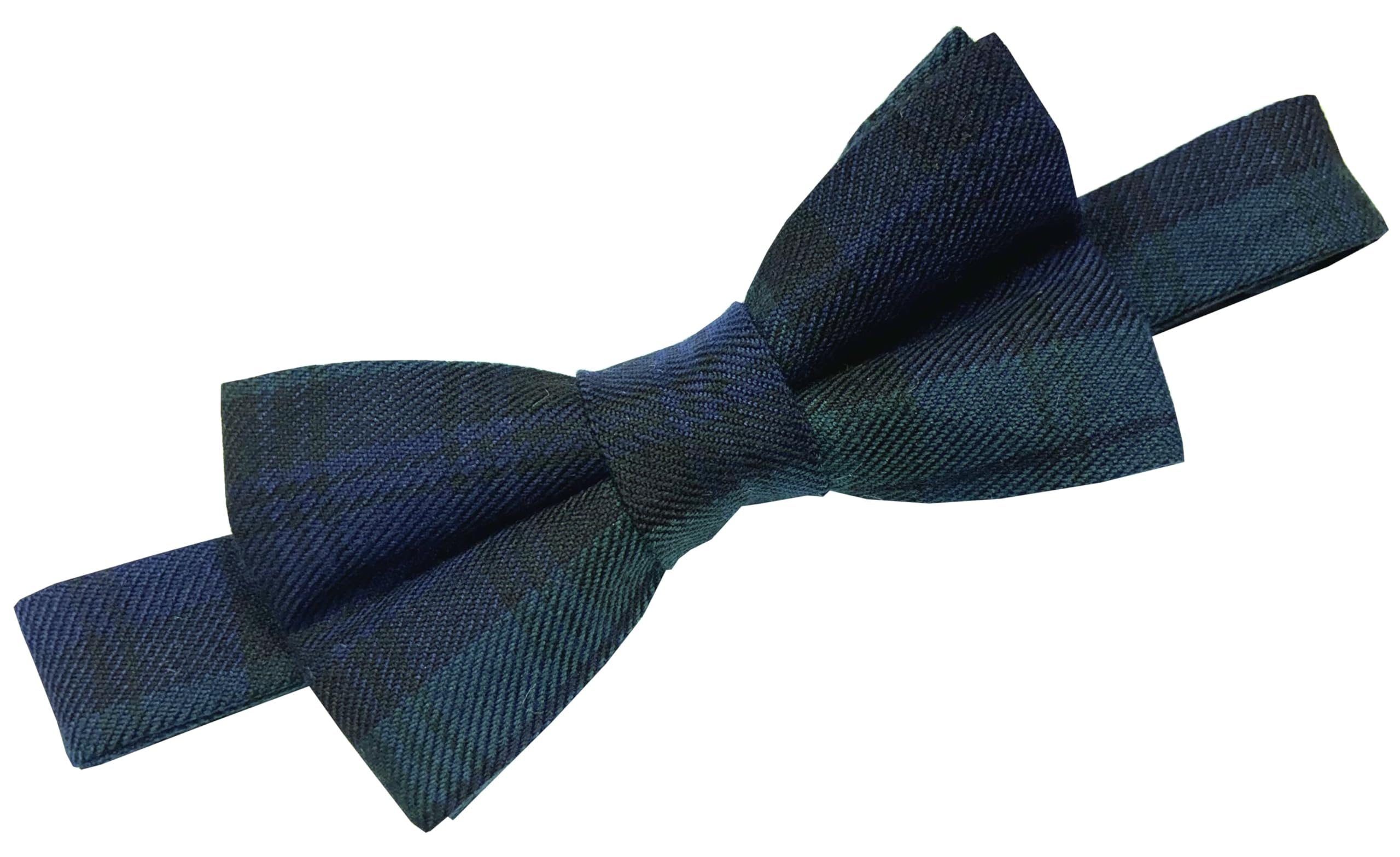 Image secondaire de Black Watch Ensemble nœud papillon et mouchoir Motif tartan écossais, Vert bouteille, bleu marine, noir, Taille Unique