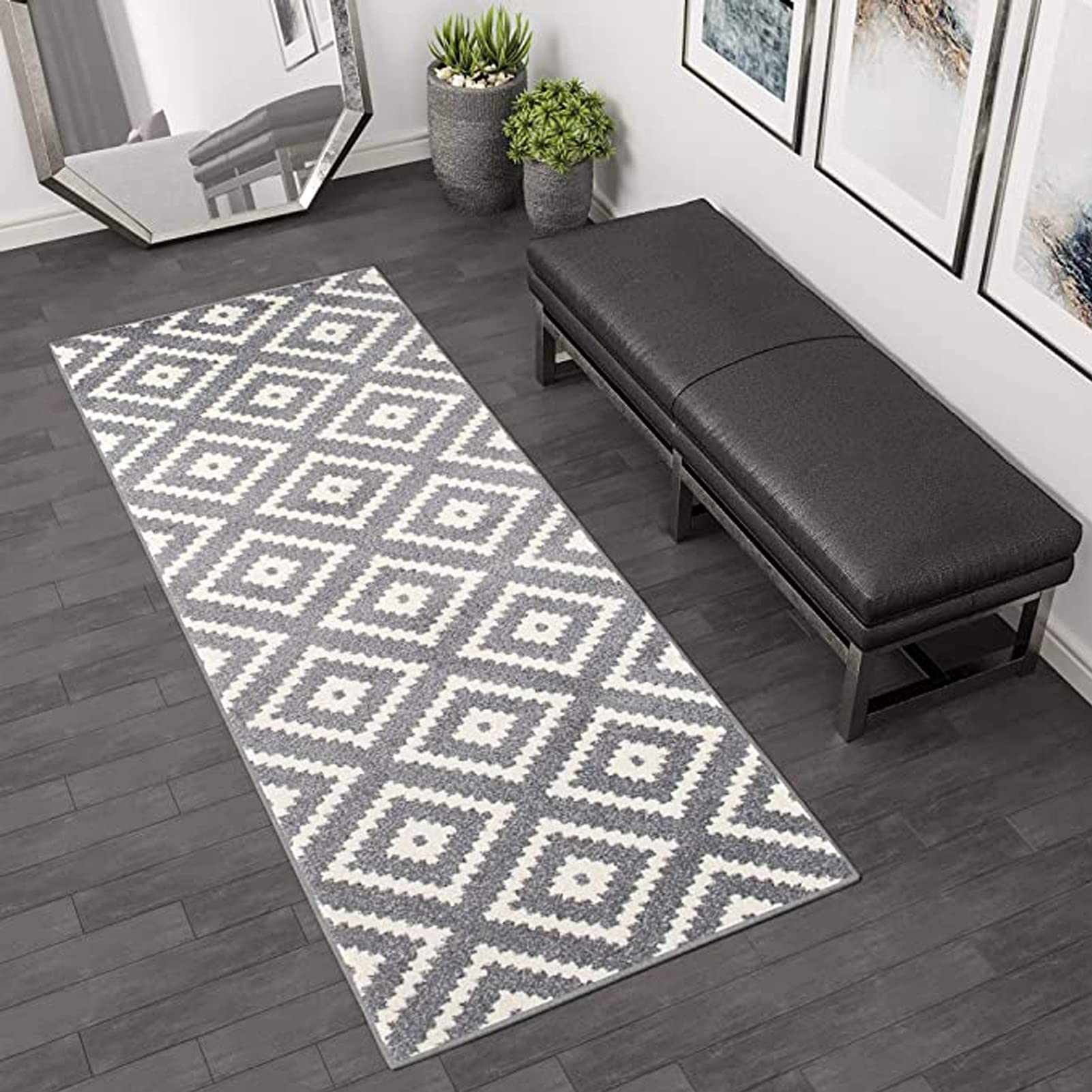 Tapis long épais pour couloir escalier grand format 80 x 500 cm