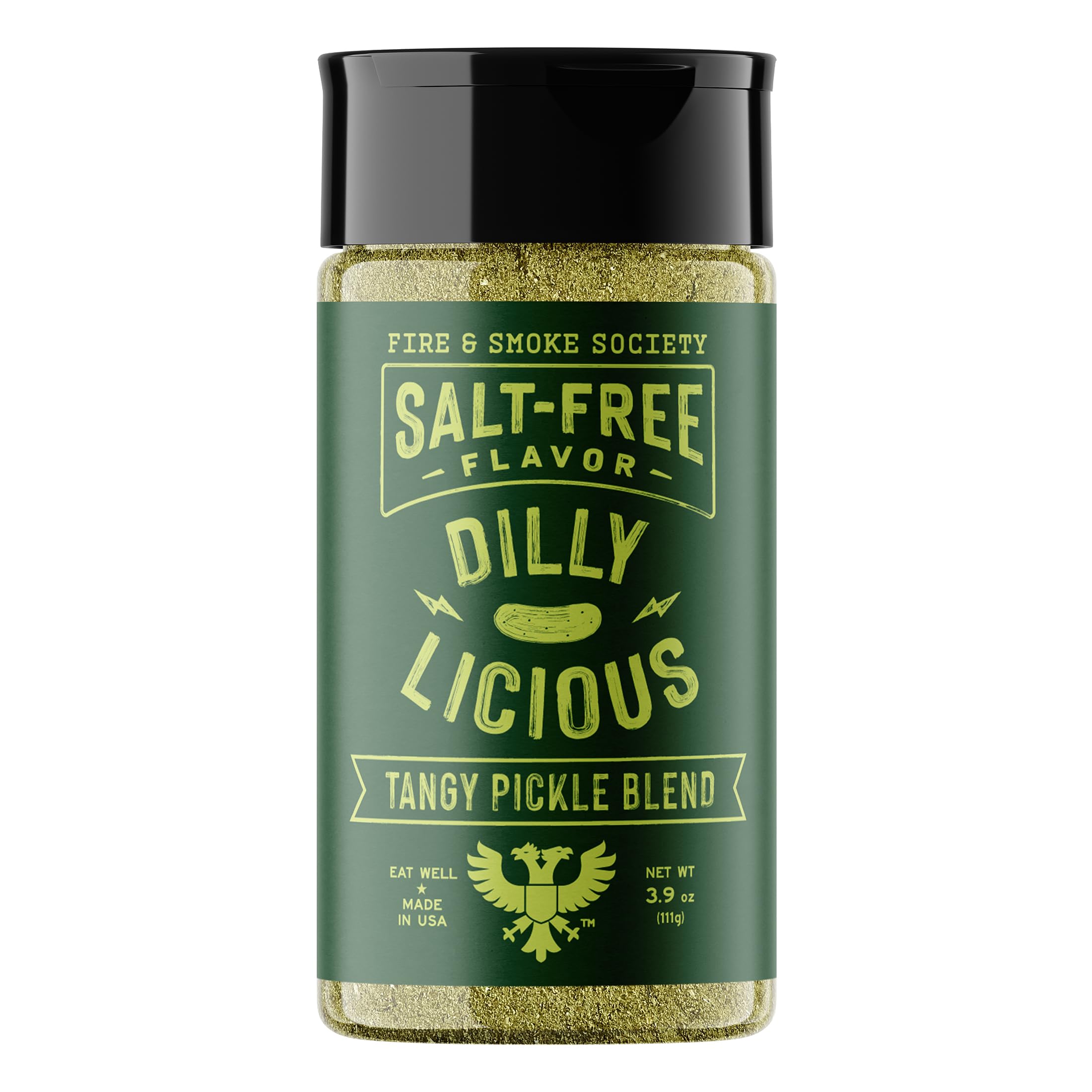 Fire & Smoke Society Salt-Free Dilly Licious Seasoning Blend | All Purpose Seasoning | Chicken, Fish, Potatoes, Veggies | Garlic, Onion, Dill | M 3.9