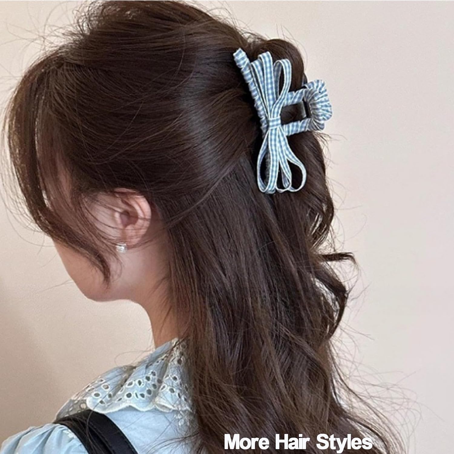 2pcs Cute Puppy Bow Hair Claw Clips Cartoon Doggy Bows Hair Claw Clip Hair Accessories for Girls Women (White+Brown) - Image 6