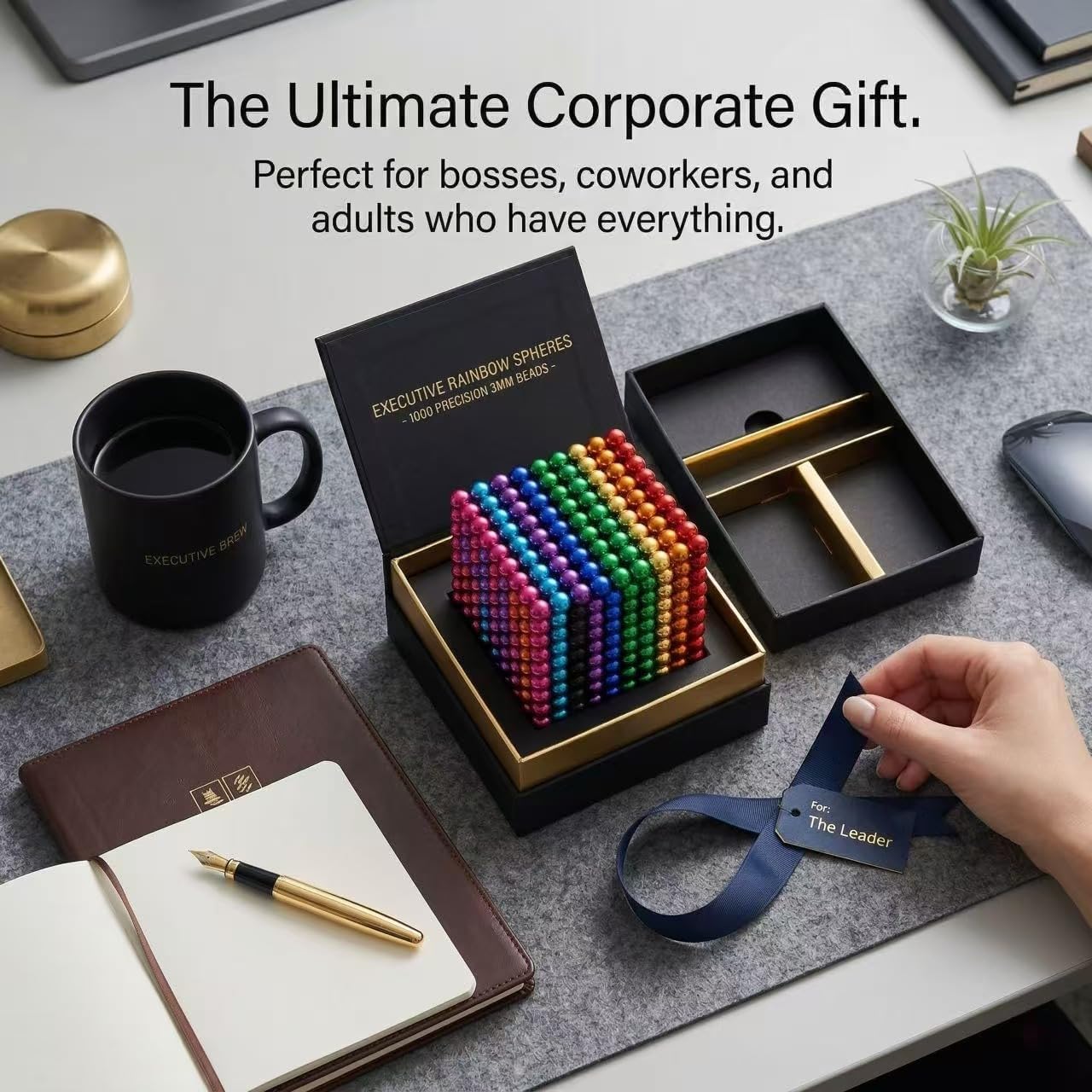 Magnetic Desk Toys for Adults Office, Mini Fidget Magnet Balls for Stress Relief, 1000 Pcs Executive Desk Accessories & Focus Tool (Age 14+) (1000Pcs, 10 Colors)