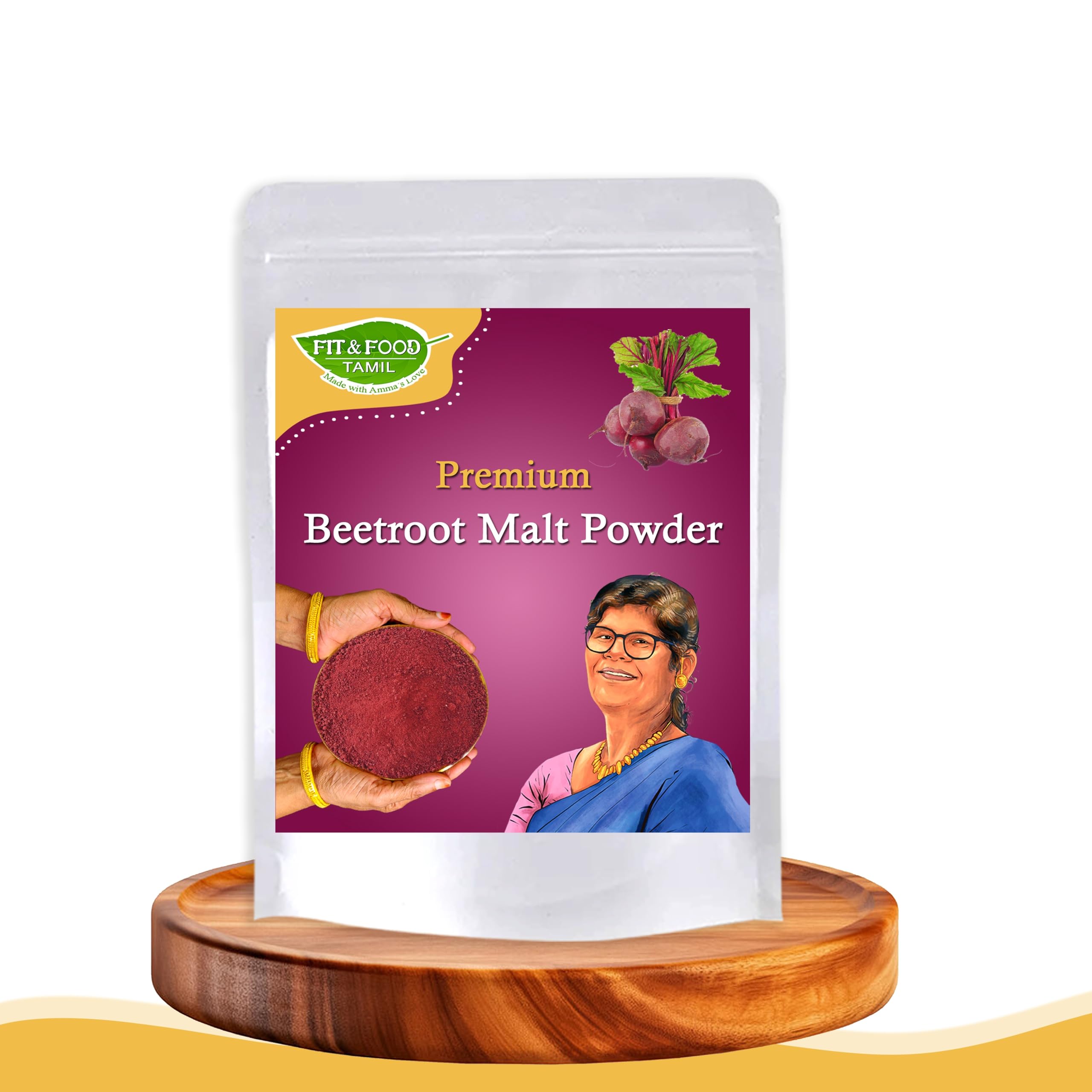 FIT & FOOD TAMIL Premium Beetroot Malt Powder 100g | Natural Beetroot Drink Mix | Traditional Homemade Style Malt | No Preservatives | Finely Ground Vegetable Powder for Milk & Water-image-22