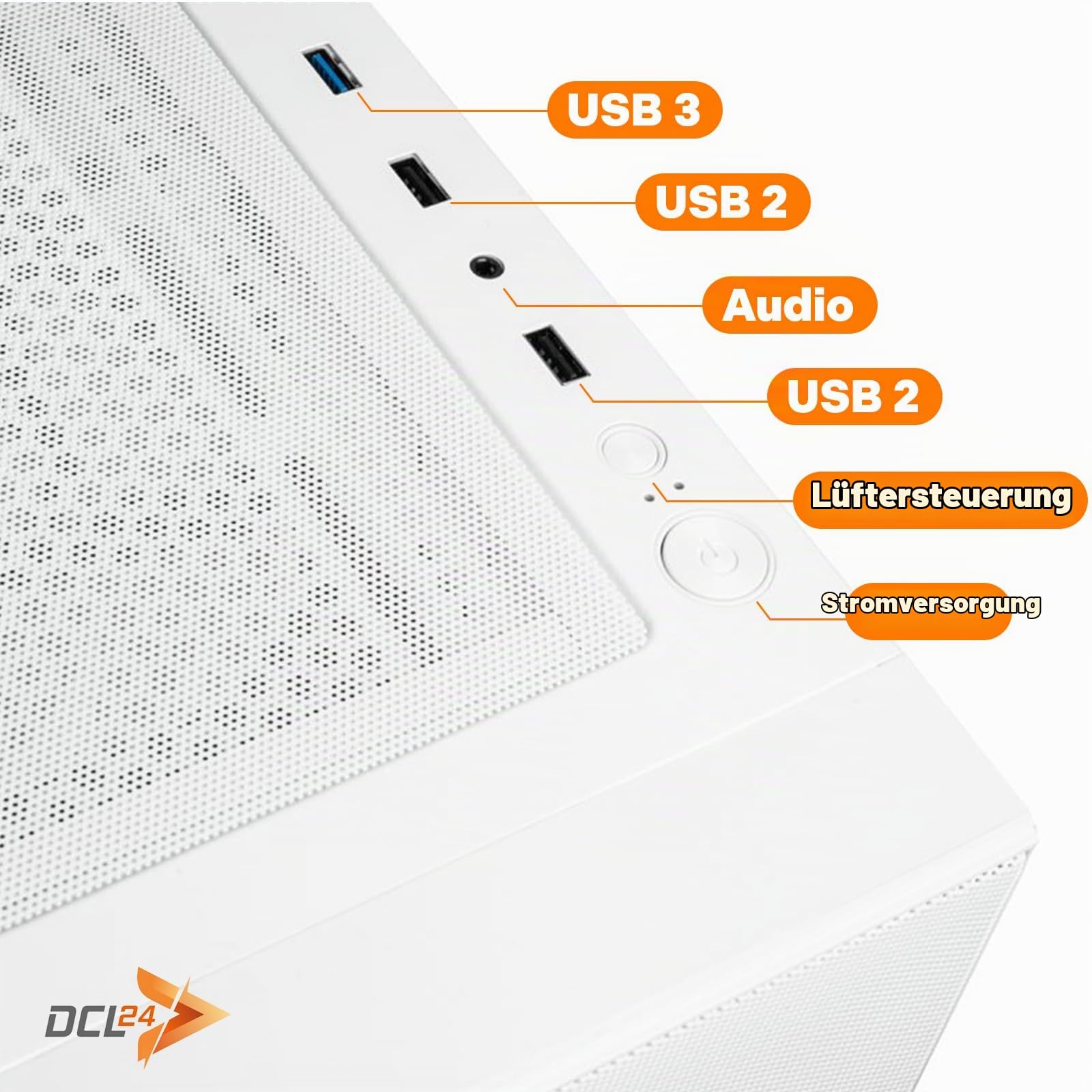dcl24.de Gaming PC AMD Ryzen 3 3200G, AMD Radeon Grafik Vega - 500GB SSD, 16GB Gamer PC mit 4x4.0 GHz, Rechner mit WLAN, Computer mit Windows 11 Pro