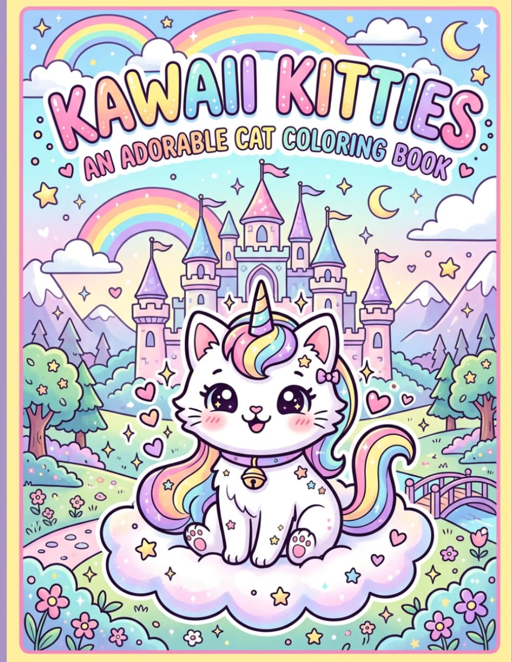 Kawaii Kitties: An adorable cat coloring book