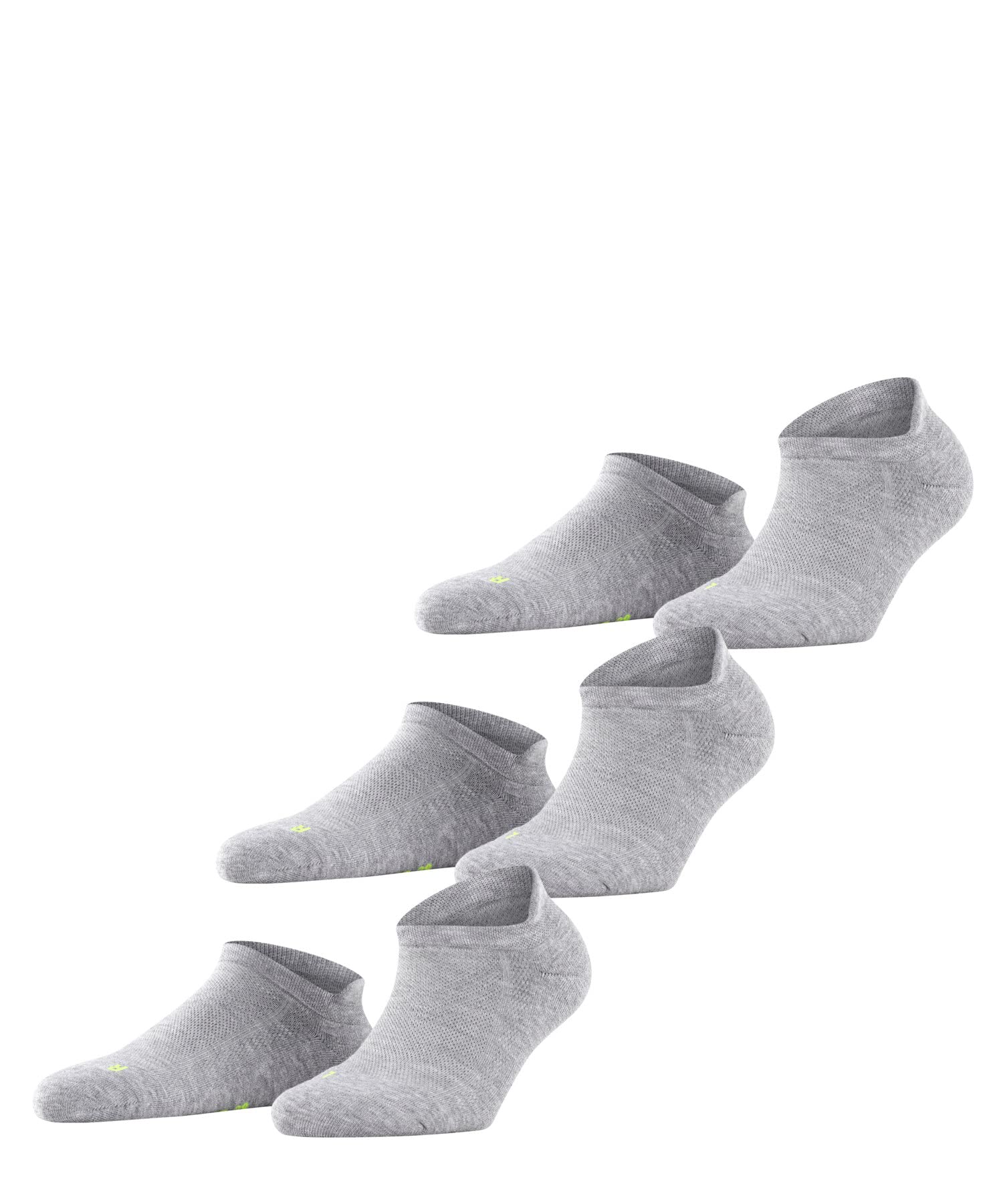 FALKE Cool Kick Sneaker 3-Pack U SN Respirantes Unies Lot De 3 Paires, Chaussettes Basses Mixte, Gris (Light Grey 3400), 42-43