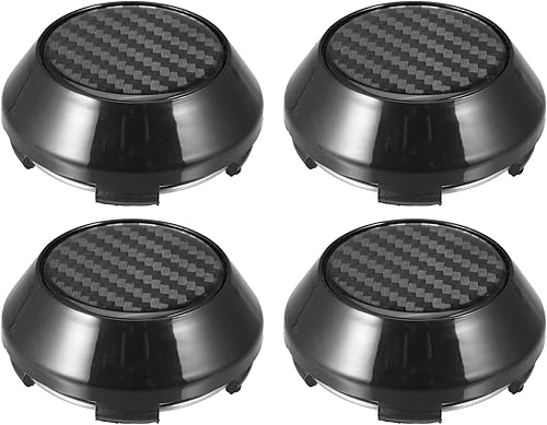 X AUTOHAUX Tapacubos centrales de rueda de 2.559 in, 4 unidades, tapas de cubo universales para coche, color negro