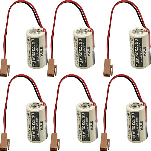 DDYAN 6 New CR17335SE 3V PLC Battery for FDK CR17335SE Fanuc A98L-0031-0006 A02B-0177-K106 Battery