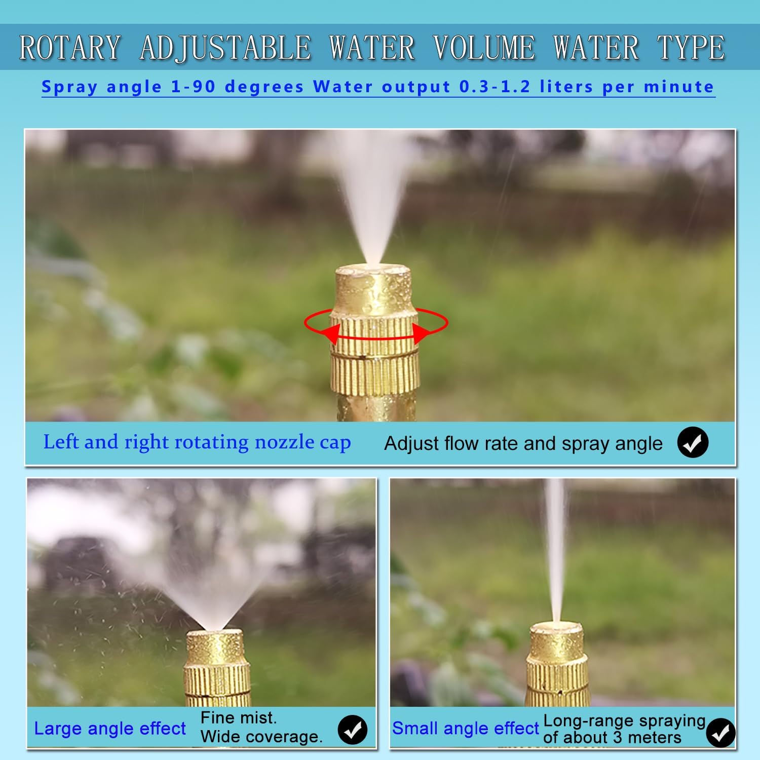 Tropfbewässerungssatz mit Nebelrohr,Verstellbares automatisches Bewässerungssystem,Gewächshaus Tröpfchenbewässerungsset Drip System für den Garten,20m, 20 Sprühnebel-Düsen