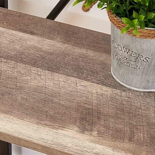 Miniatura 21 de BON AUGURE Estantería de escalera de 4 niveles, estantes inclinados de madera para sala de estar, dormitorio, estantería de oficina en casa (roble