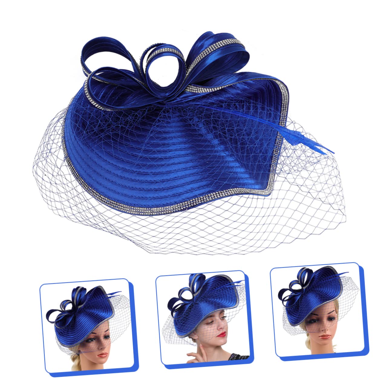 2pezzi Fascinator Hat Headband Elegante Cappello per Cocktail e Tea Party Accessorio Chic per Donne Adatto Cerimonie Eventi e Occasioni Speciali Sfumato Comfort Assicurato