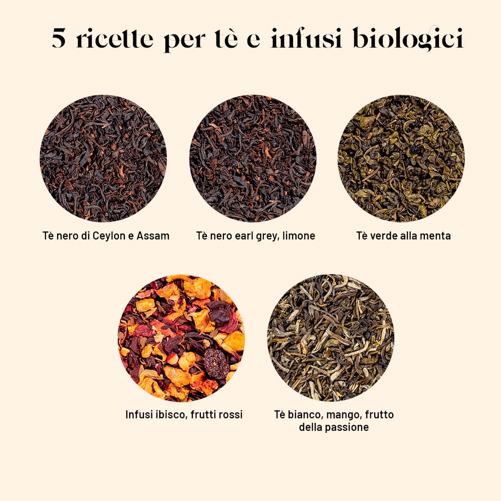 Kusmi Tea - Confezione Regalo di Tè Essenziali - Cofanetto Regalo - Selezione di Tè e Infusi Biologici - Tè verde, nero, Tisane Fredde - Foglie Sfuse - 5 Scatole in Metallo da 25 g